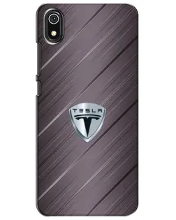 Чехол для Xiaomi Redmi 7A с картинкой «Металлическая текстура Tesla»