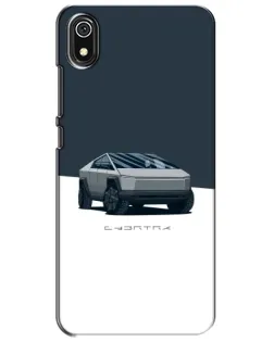 Чехол для Xiaomi Redmi 7A с картинкой «Серебристый Cybertruck Tesla»