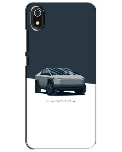 Чехол для Xiaomi Redmi 7A с картинкой «Серебристый Cybertruck Tesla»