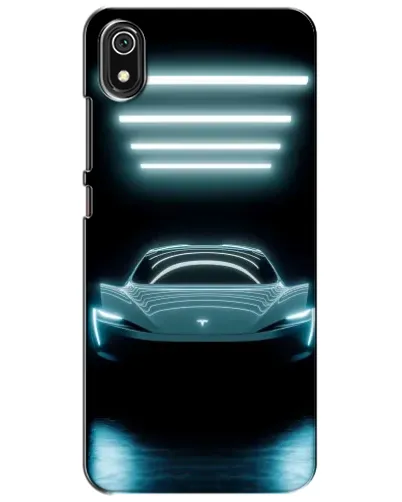 Чехол для Xiaomi Redmi 7A с картинкой «Tesla в неоне»