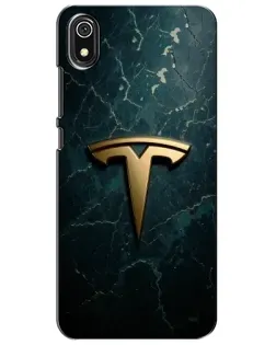 Чехол для Xiaomi Redmi 7A с картинкой «Мраморная Tesla Gold»