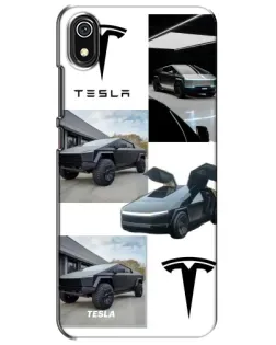 Чехол для Xiaomi Redmi 7A с картинкой «Коллаж Cybertruck Tesla»