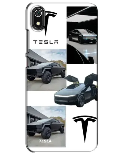 Чехол для Xiaomi Redmi 7A с картинкой «Коллаж Cybertruck Tesla»