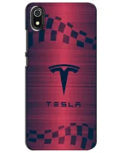 Чехол для Xiaomi Redmi 7A с картинкой «Тесла красный карбон»