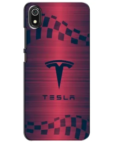 Чехол для Xiaomi Redmi 7A с картинкой «Тесла красный карбон»