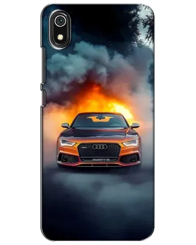 Чехол для Xiaomi Redmi 7A с картинкой «Audi в огненном дыму»