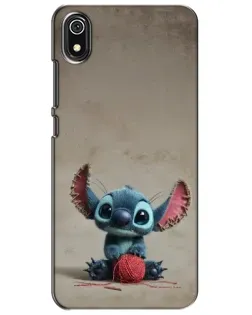 Чехол для Xiaomi Redmi 7A с картинкой «Стич на коричневом фоне»