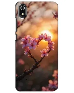 Чохол для Xiaomi Redmi 7A з картинкою «Рожевий цвіт сердечко на тлі заходу» Чохол для Xiaomi Redmi 7A з картинкою «Рожевий цвіт сердечко на тлі заходу»