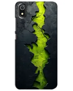 Чехол для Xiaomi Redmi 7A с картинкой «Салатовый разлом скалы»
