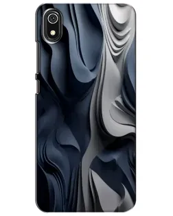Чехол для Xiaomi Redmi 7A с картинкой «Объемные синие складки»