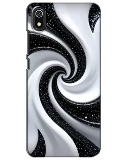 Чехол для Xiaomi Redmi 7A с картинкой «Черно-белая спираль»