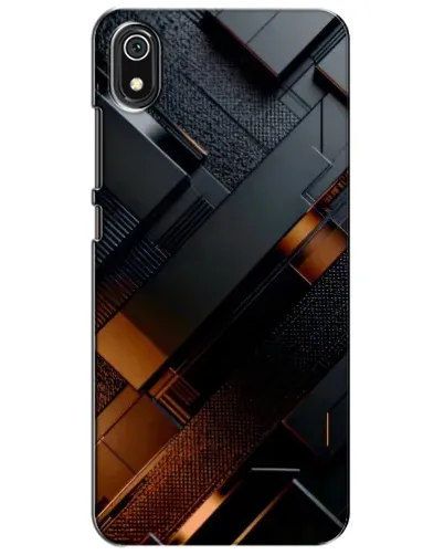 Чехол для Xiaomi Redmi 7A с картинкой «Черные геометрические блоки»