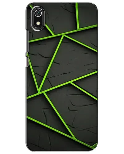 Чехол для Xiaomi Redmi 7A с картинкой «Зеленые геометрические линии»