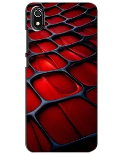 Чехол для Xiaomi Redmi 7A с картинкой «Красная глянцевая сетка»