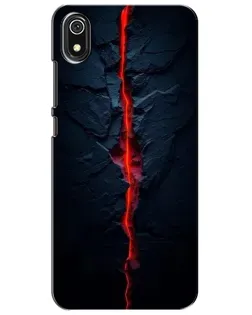 Чехол для Xiaomi Redmi 7A с картинкой «Kрасная лавовая трещина»