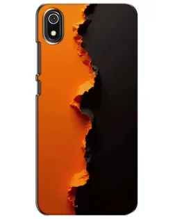 Чехол для Xiaomi Redmi 7A с картинкой «Оранжевый разлом»