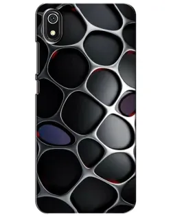 Чехол для Xiaomi Redmi 7A с картинкой «Объемная темная решетка»