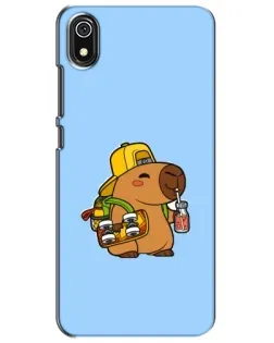 Чохол для Xiaomi Redmi 7A з картинкою «Капібара на скейті»