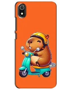 Чохол для Xiaomi Redmi 7A з картинкою «Капібара на скутері»