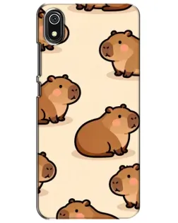 Чохол для Xiaomi Redmi 7A з картинкою «Паттерн милих капібар»