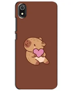 Чохол для Xiaomi Redmi 7A з картинкою «Капібара з серцем»