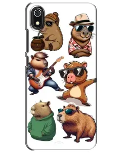 Чохол для Xiaomi Redmi 7A з картинкою «Круті капібари музиканти»