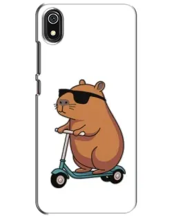 Чохол для Xiaomi Redmi 7A з картинкою «Капібара на самокаті»