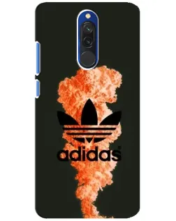 Чехол для Xiaomi Redmi 8 с картинкой «Оранжевый дым Adidas»