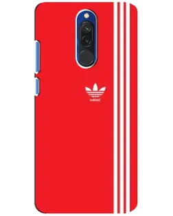 Чехол для Xiaomi Redmi 8 с картинкой «Красный минимализм Adidas»