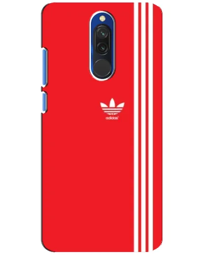 Чехол для Xiaomi Redmi 8 с картинкой «Красный минимализм Adidas»