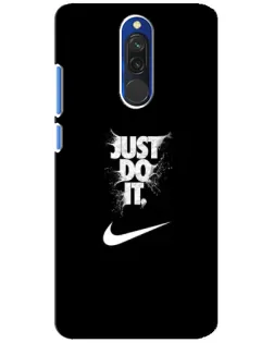 Чехол для Xiaomi Redmi 8 с картинкой «Текстовый принт Nike»