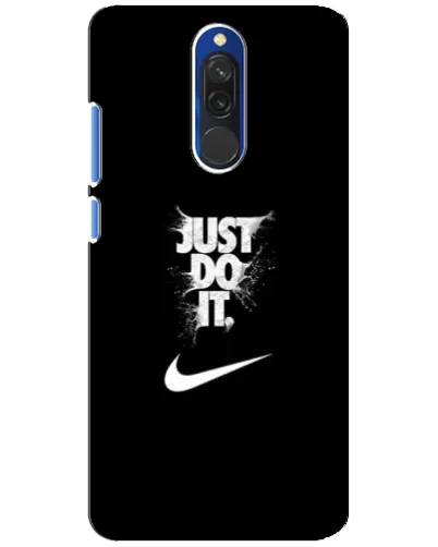 Чехол для Xiaomi Redmi 8 с картинкой «Текстовый принт Nike»