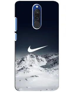 Чехол для Xiaomi Redmi 8 с картинкой «Nike — зимние горы»