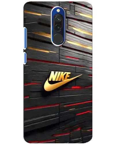 Чехол для Xiaomi Redmi 8 с картинкой «Золотой Nike на металле»