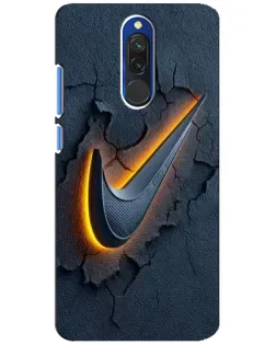Чехол для Xiaomi Redmi 8 с картинкой «Объемный логотип Найк»
