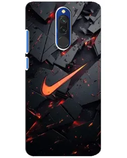 Чехол для Xiaomi Redmi 8 с картинкой «Nike — эффект разломов»