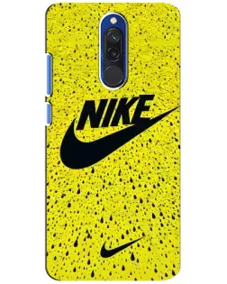 Чехол для Xiaomi Redmi 8 с картинкой «Желтый текстурный Nike»
