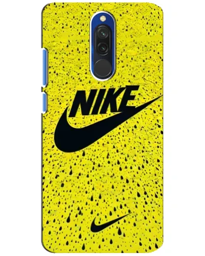 Чехол для Xiaomi Redmi 8 с картинкой «Желтый текстурный Nike»