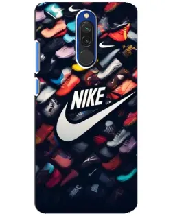 Чехол для Xiaomi Redmi 8 с картинкой «Коллекция кроссовок Nike»