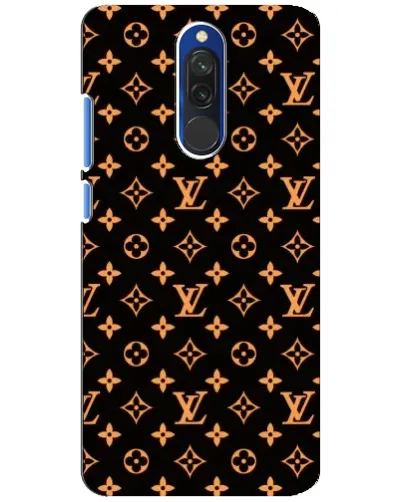 Чехол для Xiaomi Redmi 8 с картинкой «Золотая монограмма LV»