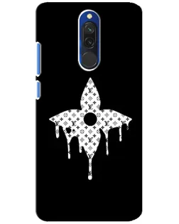 Чехол для Xiaomi Redmi 8 с картинкой «Цветочная монограмма»