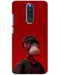 Чехол для Xiaomi Redmi 8 с картинкой «Bored Ape в красном» Чехол для Xiaomi Redmi 8 с картинкой «Bored Ape в красном»