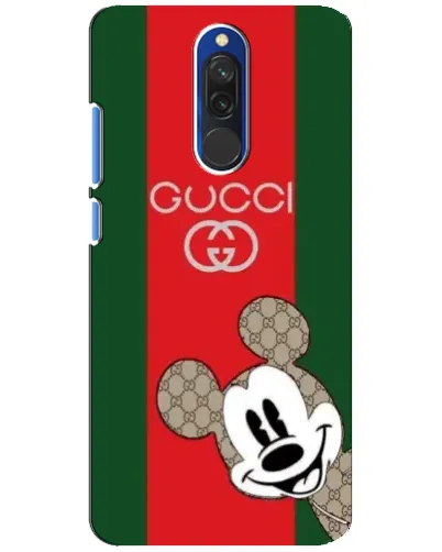 Чехол для Xiaomi Redmi 8 с картинкой «Gucci — полосы и Микки»
