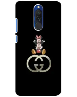 Чехол для Xiaomi Redmi 8 с картинкой «Минни Маус на лого»