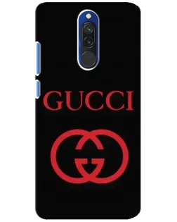 Чехол для Xiaomi Redmi 8 с картинкой «Gucci — красный логотип»
