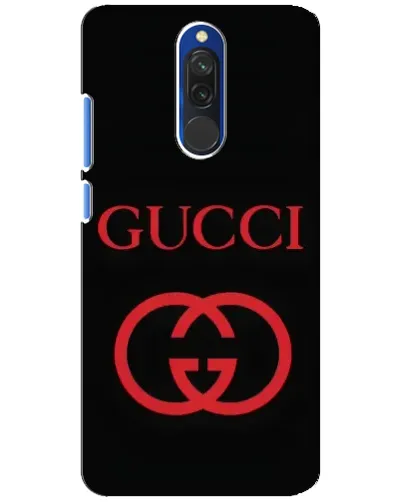 Чехол для Xiaomi Redmi 8 с картинкой «Gucci — красный логотип»