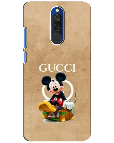 Чехол для Xiaomi Redmi 8 с картинкой «Микки Маус Gucci — крафт»