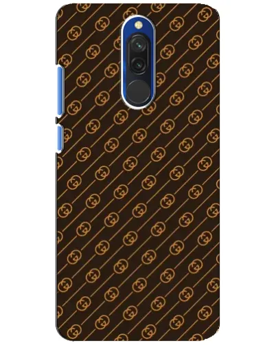 Чехол для Xiaomi Redmi 8 с картинкой «Gucci — золотые диагонали»