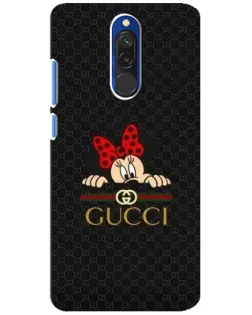 Чехол для Xiaomi Redmi 8 с картинкой «Минни Маус Gucci — черный»