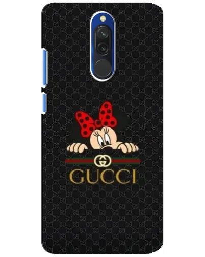 Чехол для Xiaomi Redmi 8 с картинкой «Минни Маус Gucci — черный»